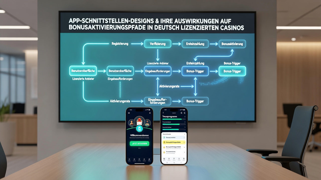Detailansicht einer mobilen Casino-App mit Bonus-Aktivierungssequenz und Fortschrittsanzeige
